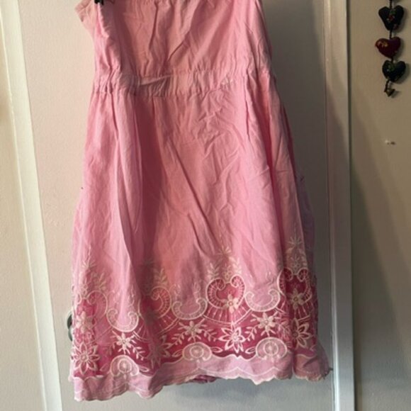 Beautiful Pink Strapless 100% Cotton Dress - Picture 6 of 7